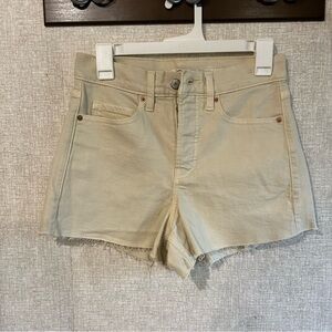 NWOT Size 4 Old Navy Ski Hi A Line Tan High Rise Button Fly Denim Jean Shorts